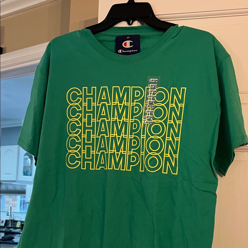 Champion Emerald Tee with Yellow Logo